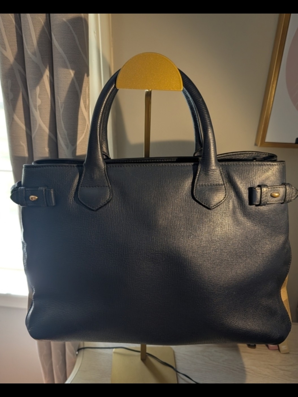 Burberry Med Banner House Check Satchel W COA - Picture 9 of 15